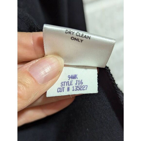 Eileen Fisher Women's Black Open Front Viscose Wool Blend Shawl Collar Cardigan - Picture 7 of 7